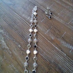Brighton 16 inch necklace with matching earrings